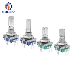 360 Degree Rotary Encoder EC11 With Push Button 5Pin 20 Positions 20 Pulse Code Switch Handle 15/20MM Digital Potentiometer