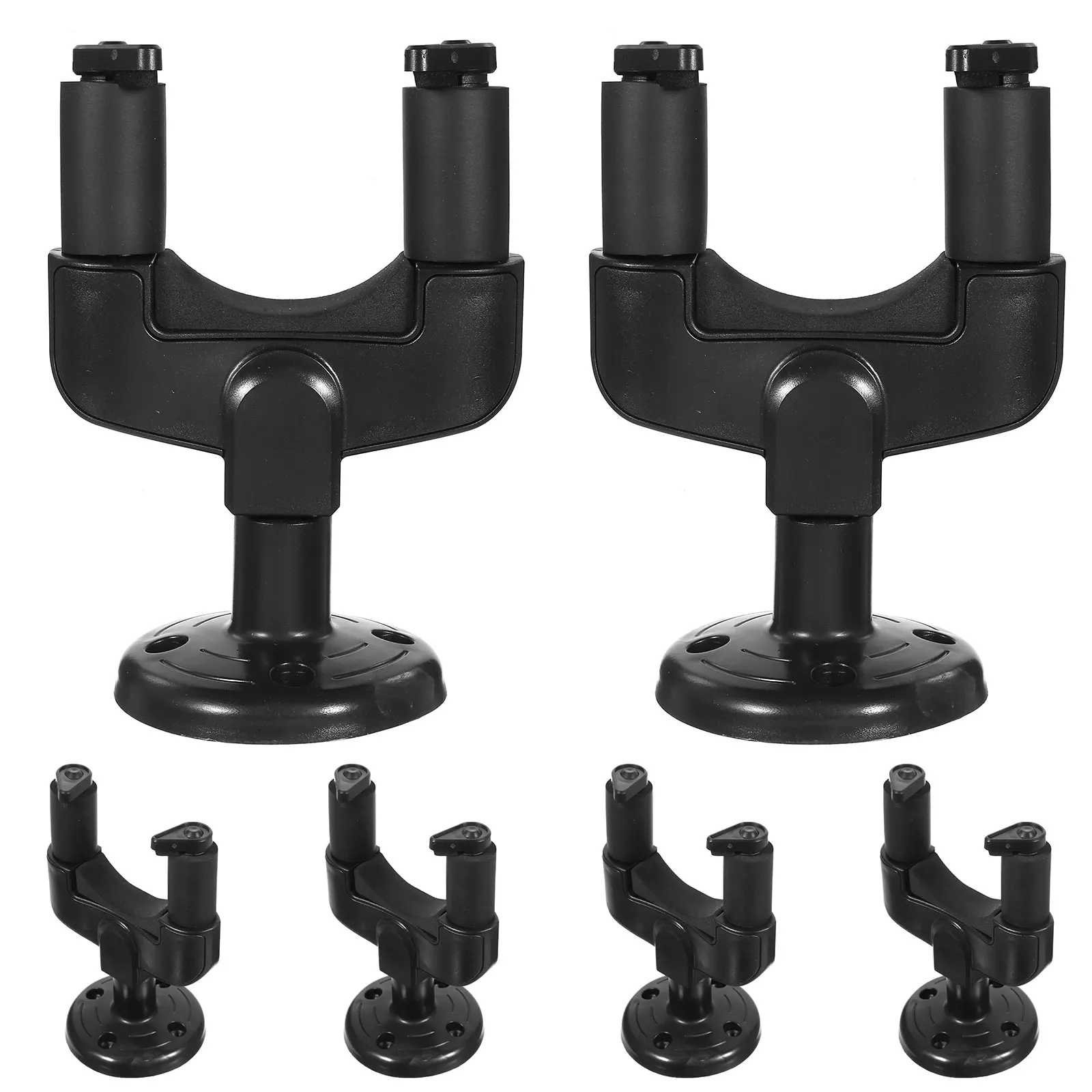 

6 PCS/Set Shelf Bracket Guitar Hook Hangers for Wall Mount Decorate Holder Black Support
