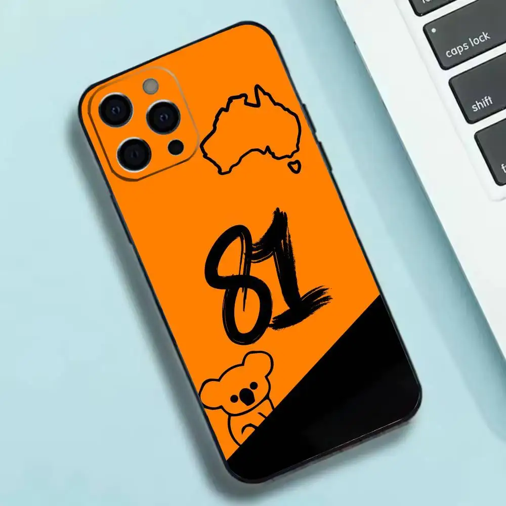 حافظة هاتف Oscar P-Piastri 81 من السيليكون الناعم لهاتف آيفون 17 16 15 14 13 12 11 X XR Plus Pro Max Plus