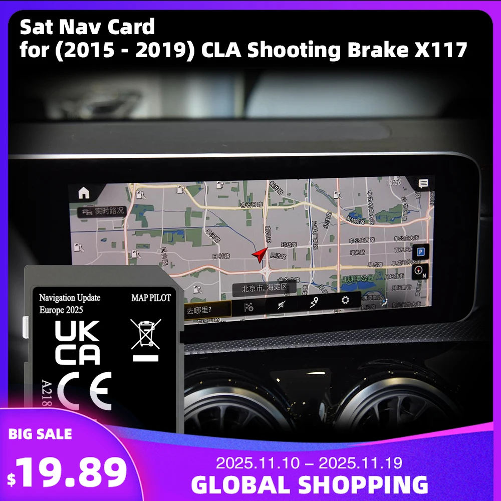 

Suitable with for Mercedes CLA from 2015 Version Shooting Brake Car Navigation 32GB SD GPS Card
