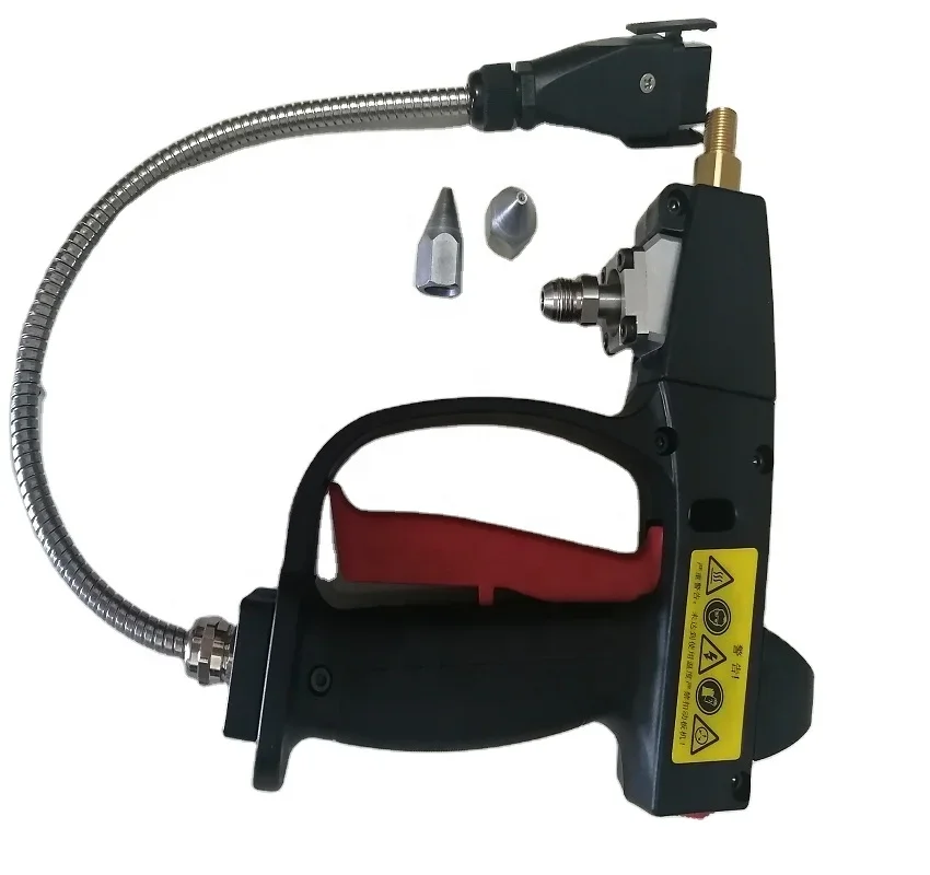 Hot Melt Spray Glue Manual Gun With Helical Helicoid Spiral Strip Line Nozzles Ni120 Sensor