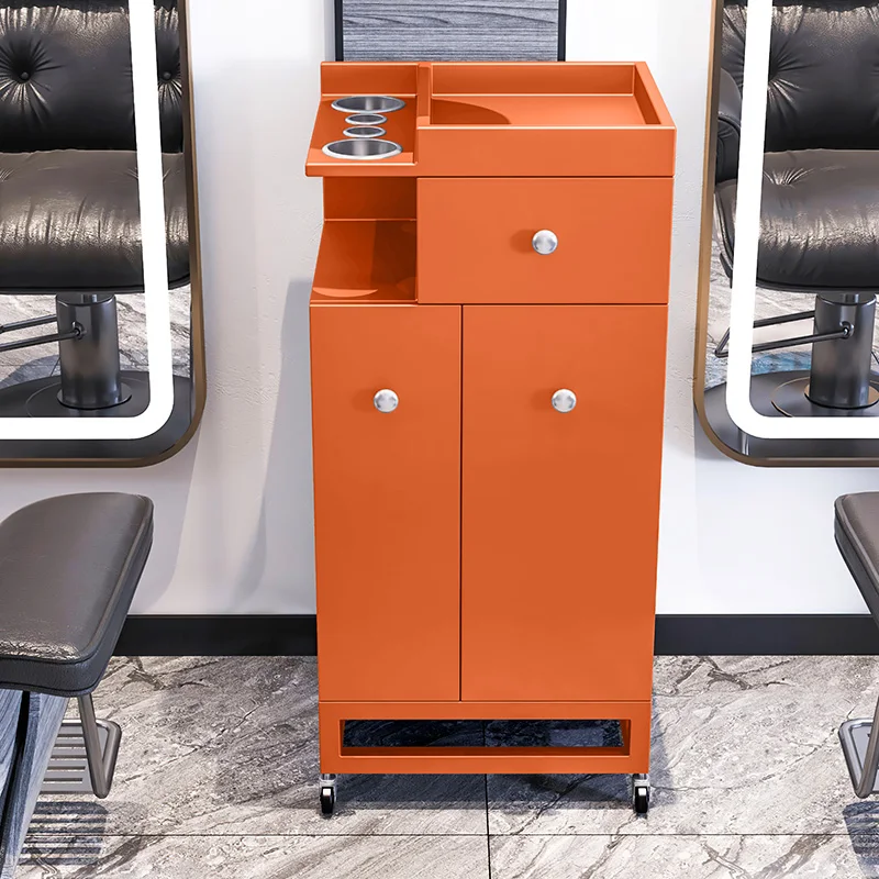 مانيكير الفاخرة الحديثة صالون عربة نمط تخزين الجمال عربة الحلاق وظيفية Carrello Parrucchiere صالون الأثاث #1