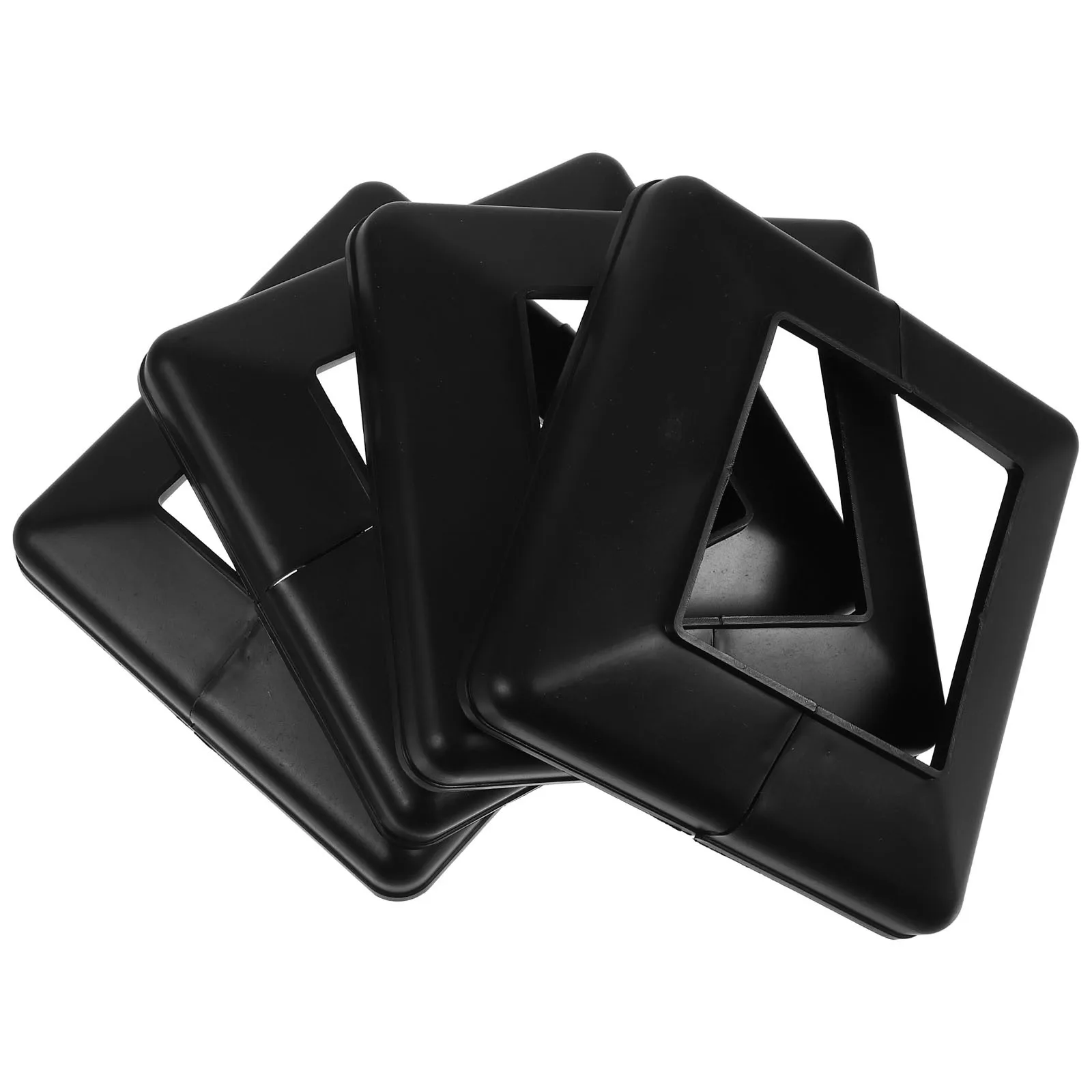 

4pcs Plastic Covers For Stairs Balcony Deck Durable Pvc Column Wraps Decorative Skirt Trim Replacement Deck Cover Railing Post