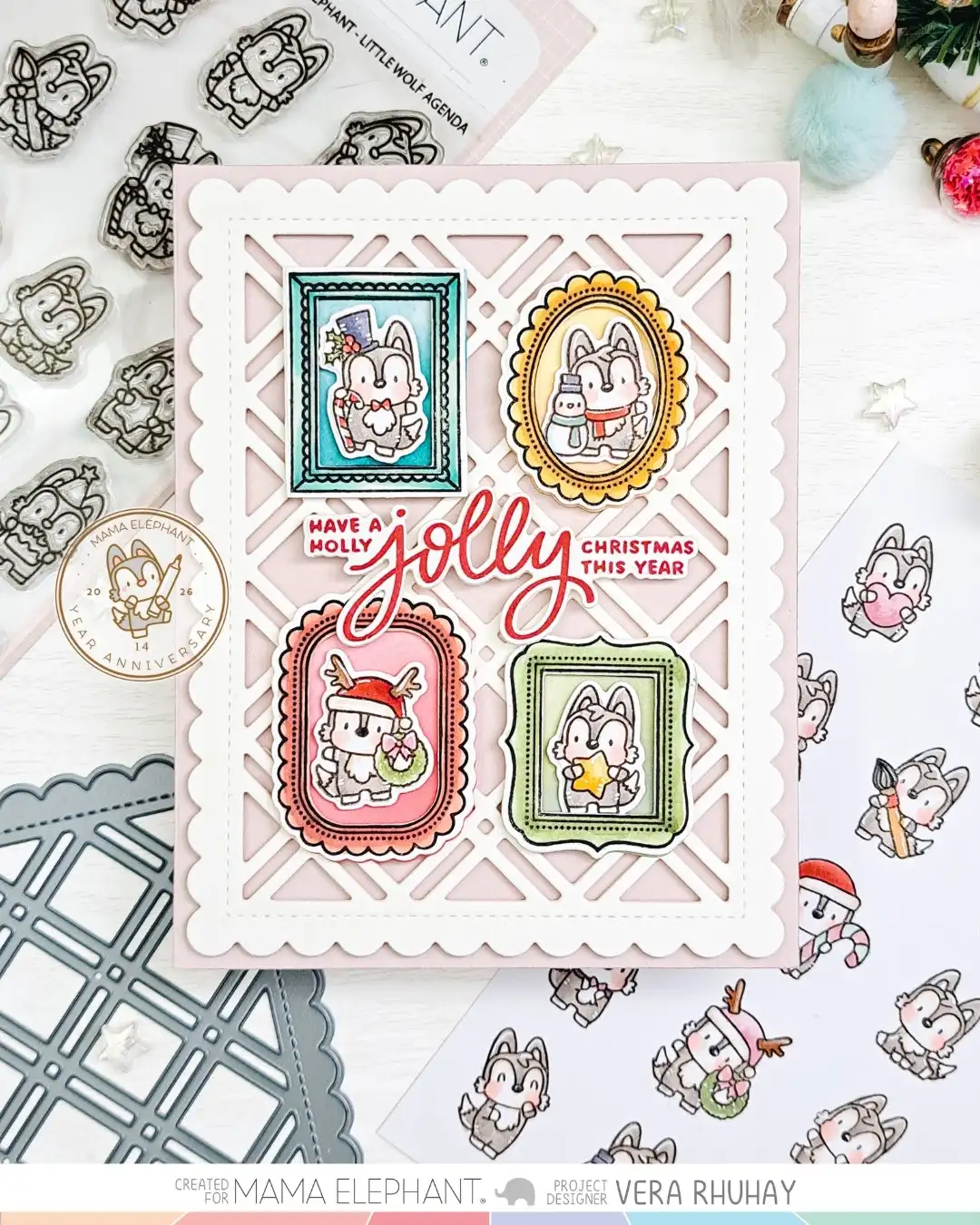 New 2026 Christmas Knitted Stocking Docket Lil Home Trees Metal Cutting Dies Clear Stamps for DIY Making Card Scrapbook Embossed