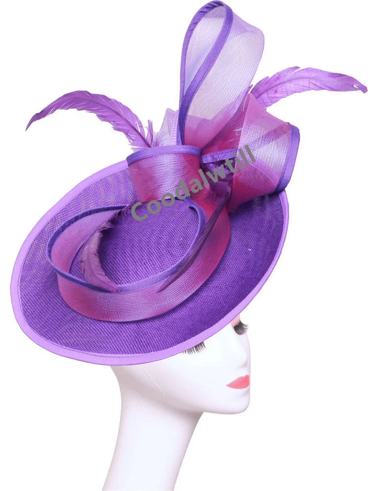 

Fancy Feather Derby Church Hat Ladies Fascinator Accessories Women Formal Race Party Dinner Millinery Cap Bride Wedding Chapeau