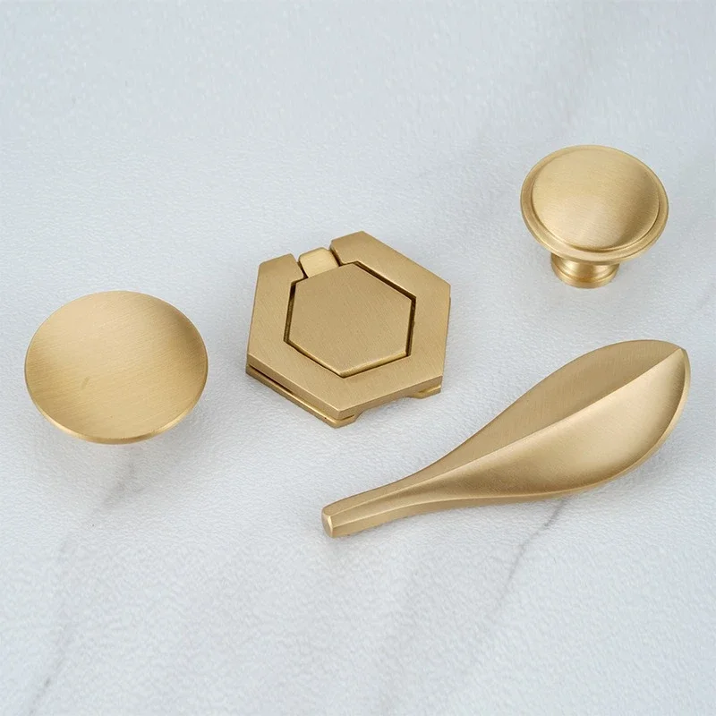 Schrankgriff, Schubladen- und Kleiderschrankgriffe, Massives Messing, Schlafzimmer- und Küchenschrankgriff, Kommodenknauf, Messingbeschläge, Möbel-Langgriff – Detail 10