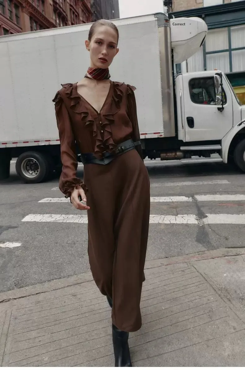 

Эластичное платье све миди с поясом, многослойное украшение, новая осенняя женская одежда Faion 2021, этнический сценический костюм