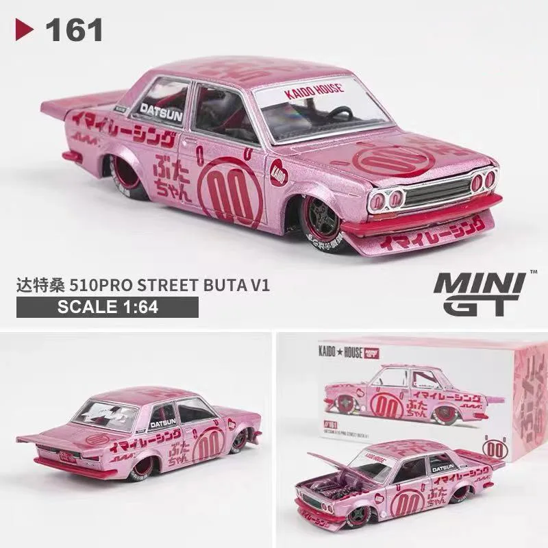 

Модель спортивного автомобиля MINIGTX Kaido House 1:64, версия 510 Streetcar, Kaido Datsun, фиолетовый, для Nissan Datsun