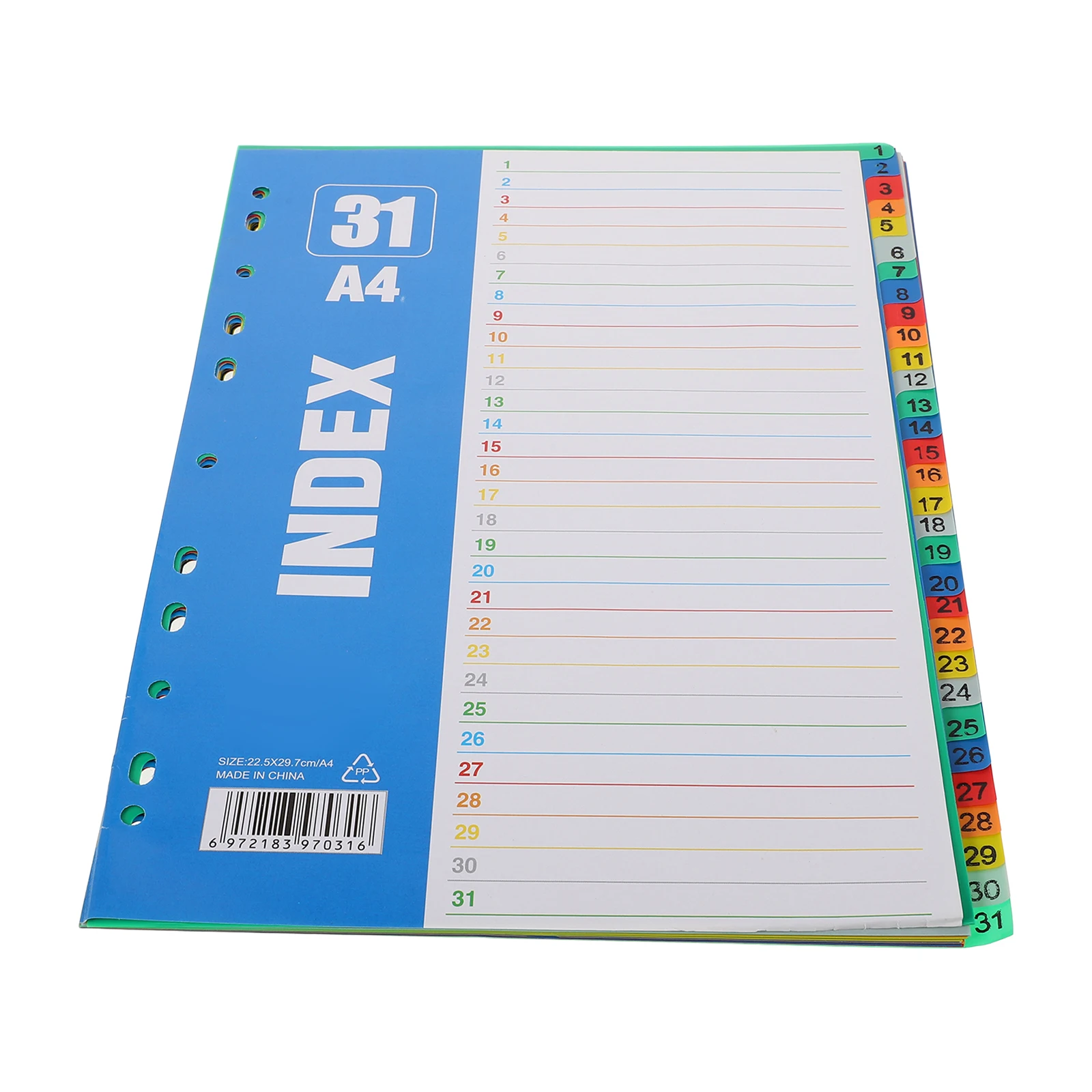 

A4 PP Binder Divider Notepad Divider Tab Tabs Sturdy Detachable Notebook Loose Leaf Markers School Office Use