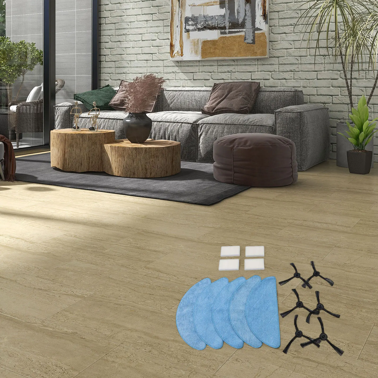 Household Cleaning As Shown Mop Pads Replacement HEPA Filter Set Compatible With Multiple Models For ILIFE V9 Pro