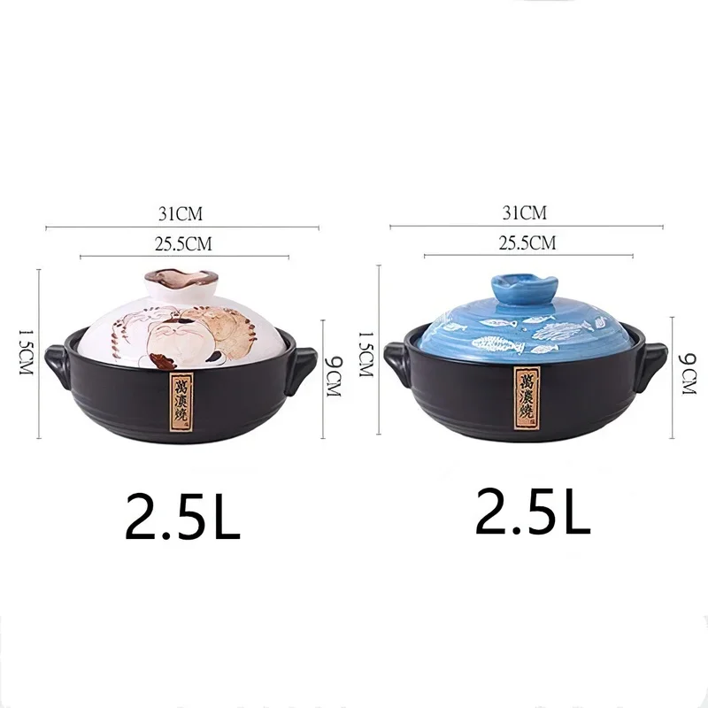 Ceramic Casserole Cookware Pottery Korean Soup&Stock Pot Crock Saucepan Pan Cooking Utensils Cooker Household Kitchen Supplies