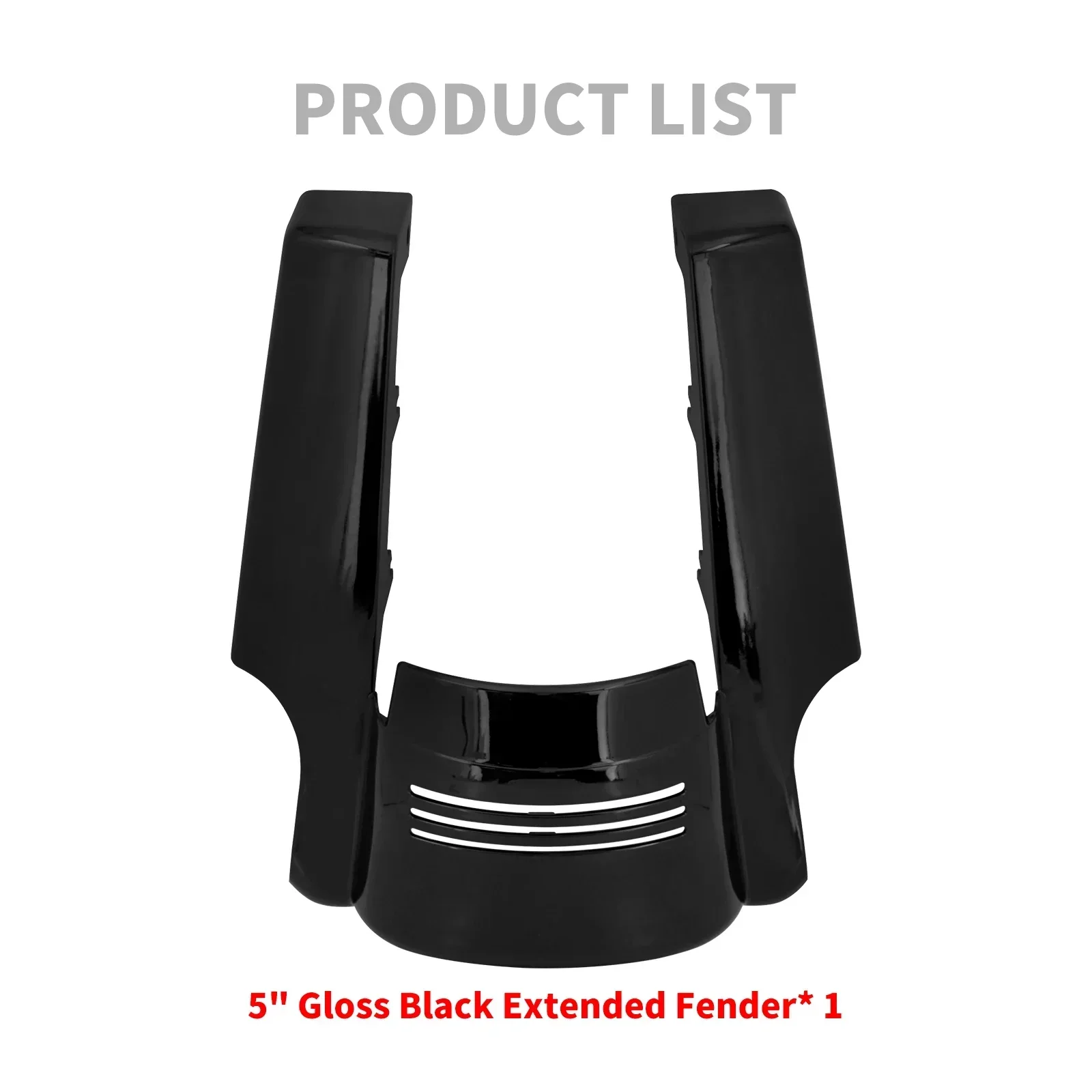 Motorcycle Gloss Black Rear Fender Extension 5\