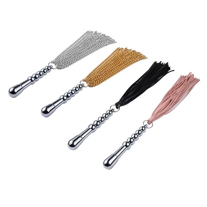 Metalowy uchwyt, bat łańcuchowy, flogger, pałeczka do flirtowania, fantazja, zabawka erotyczna do flirtowania, zabawka erotyczna do seksu analnego, masturbacji, zabawki BDSM dla dorosłych.