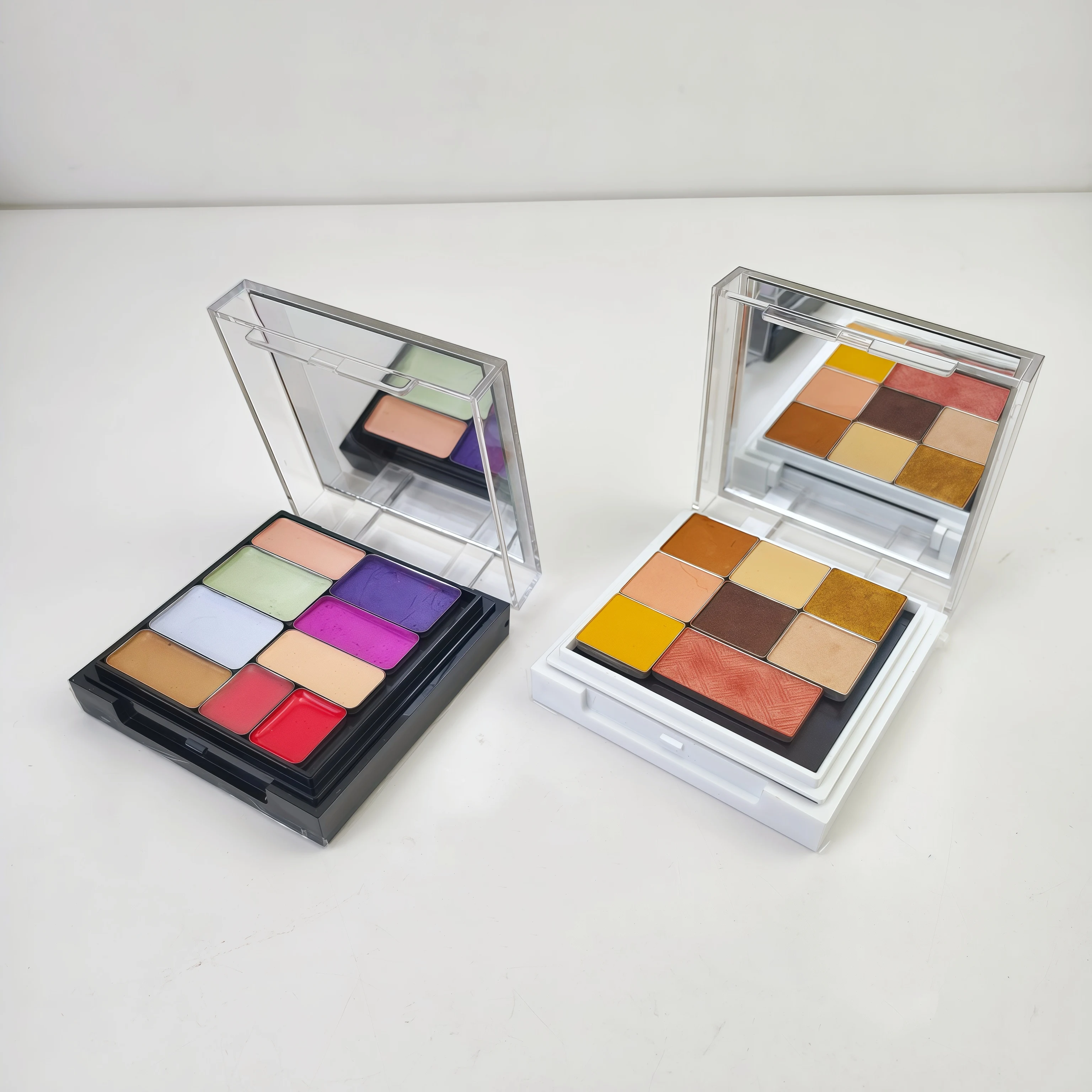 New Double-Layer Magnetic Refillable Empty Compact Case for DIY Eyeshadow Blush – Taller Design, Customizable Palette