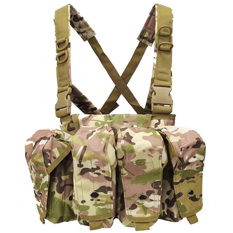 Multifunctional Vest CAMO Lightweight Tactical Vest Adjustable Training Suit Camping Camouflage Clothing With AK Apron