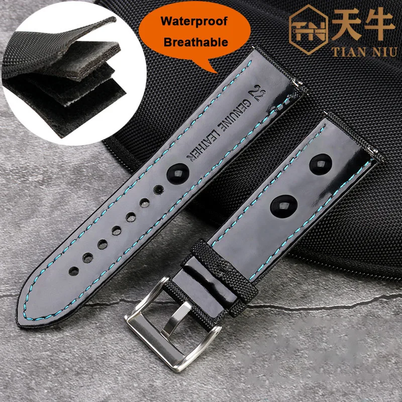 20mm 21mm 22mm Braided Canvas Strap Nylon Watchband For Omega Canvas Watch Strap for Mido SEIKO Tudor Quick Release Bracelet