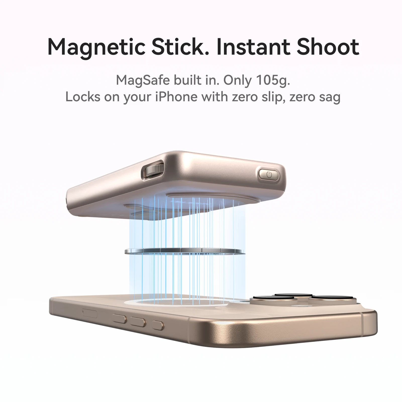 TELESIN Magnetic Phone Selfie Monitor Screen Vlog Selfie For iPhone Android Iphone Wireless Remote for MagSafe ZOOM Control view 5