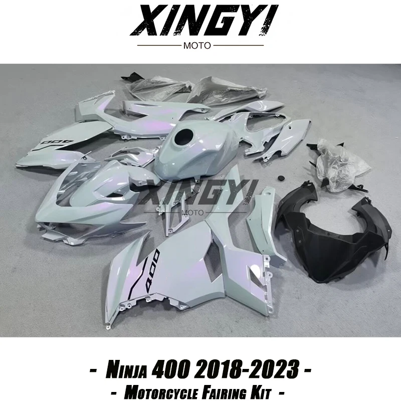 New High Quaility ABS Plastics Fairing Kit Fit for KAWASAKI Ninja 400 2018 - 2023 Bodywork Kit Injection mold Grey purple