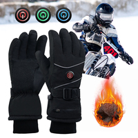 Heated Gloves Touch Screen Heating Thermal Gloves 3 Heat Levels DC Rechargeable Winter Waterproof Windproof Ski Gloves
