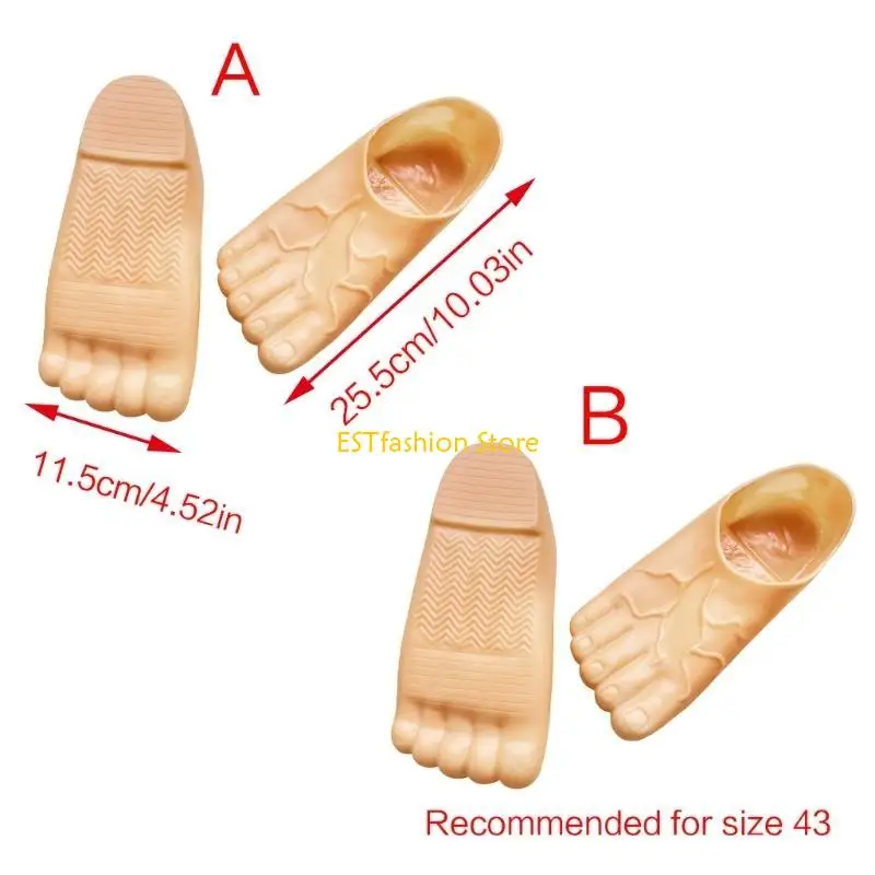 Y5GC Realistyczne buty z gigantycznymi stopami dla mężczyzn i kobiet, buty na Halloween Cosplay Prank Prop
