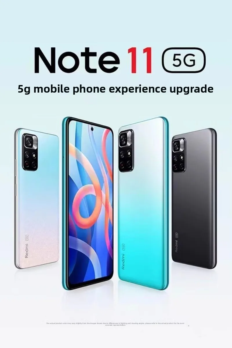 Xiaomi Redmi Note 11 5G الهاتف المحمول الجانب بصمة AI الوجه فتح 5000mAh بطارية كبيرة الهواتف الذكية الهواتف المحمولة Celulares