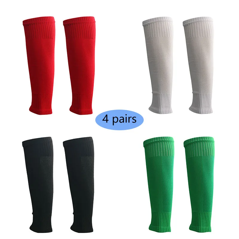 4 pairs professional football sock, adult long tube fixed sock, high elastic leg protector, sock with pressing plate