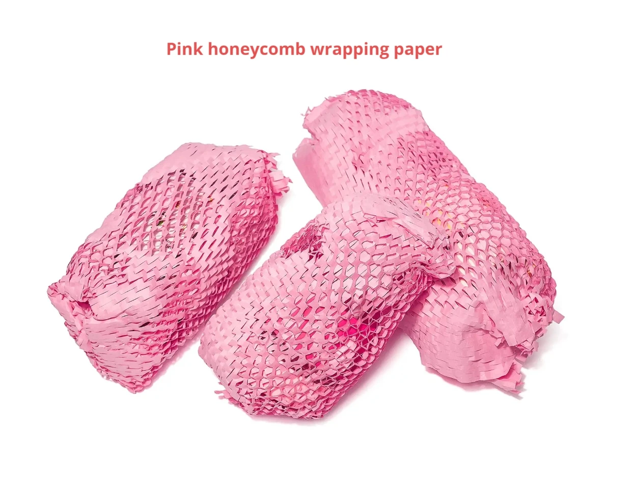 Pink honeycomb paper used for gift craft bouquet packaging buffer filling material environmental protection kraft paper