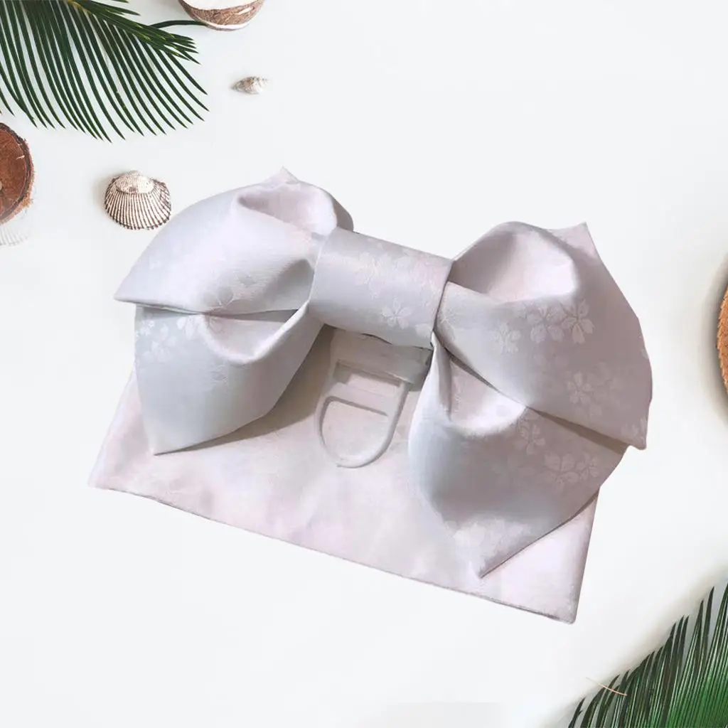 كيمونو أوبي التقليدي للسيدات عتيق بفيونكة يوكاتا مربوطة مسبقًا وحزام خصر عريض #1