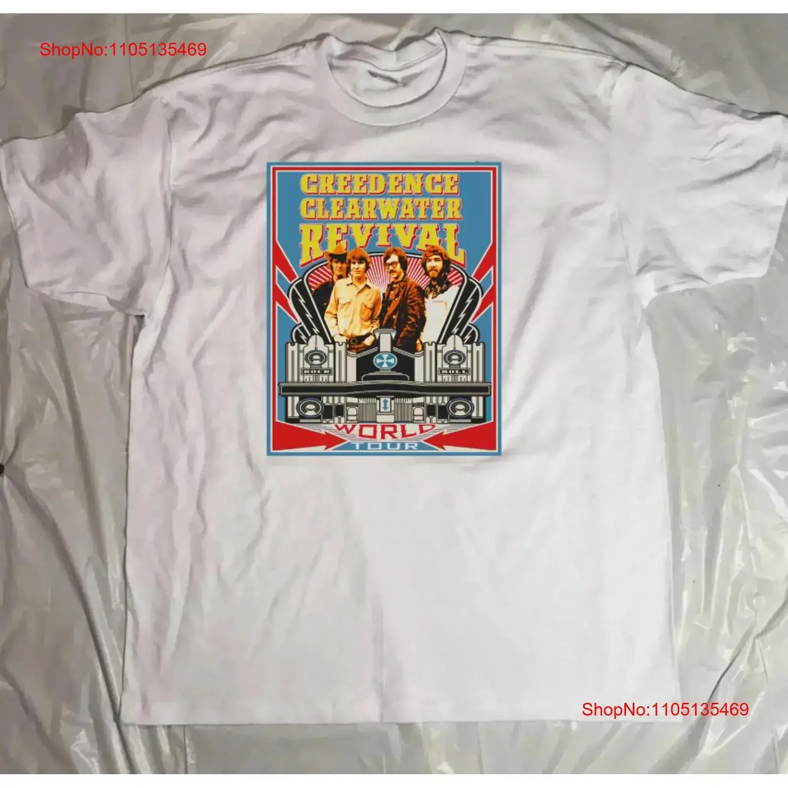 Creedence Clearwater Revival new T SHIRT all sizes s m lg xl 3XL John Fogerty vintage Washed Unisex Comfortable homme Versatile