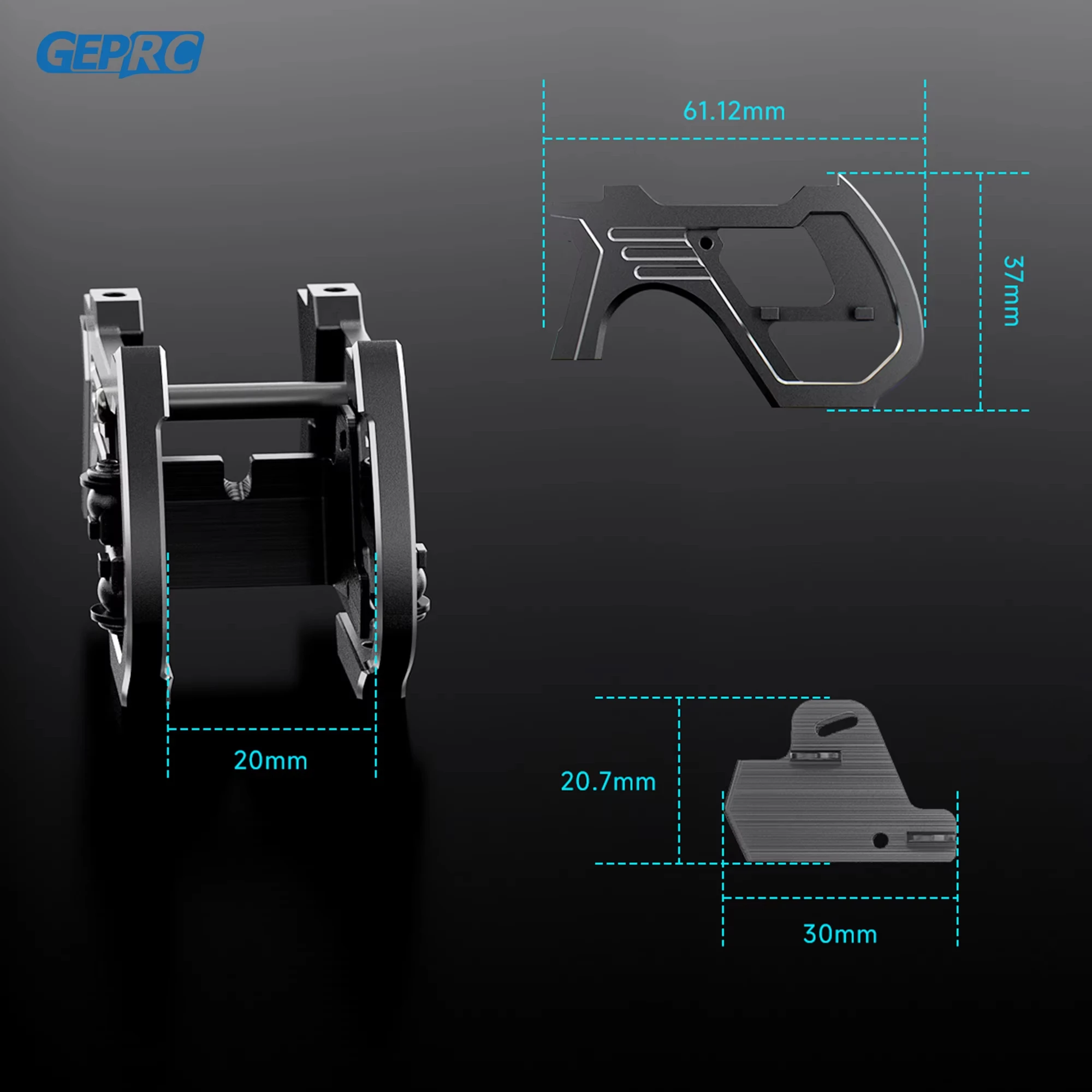 GEPRC MARK5 O4 Pro Camera Damping Upgrade Kit Carbon Fiber Vibration Dampener Mount Shock Absorbing Bracket DIY Spare Parts for
