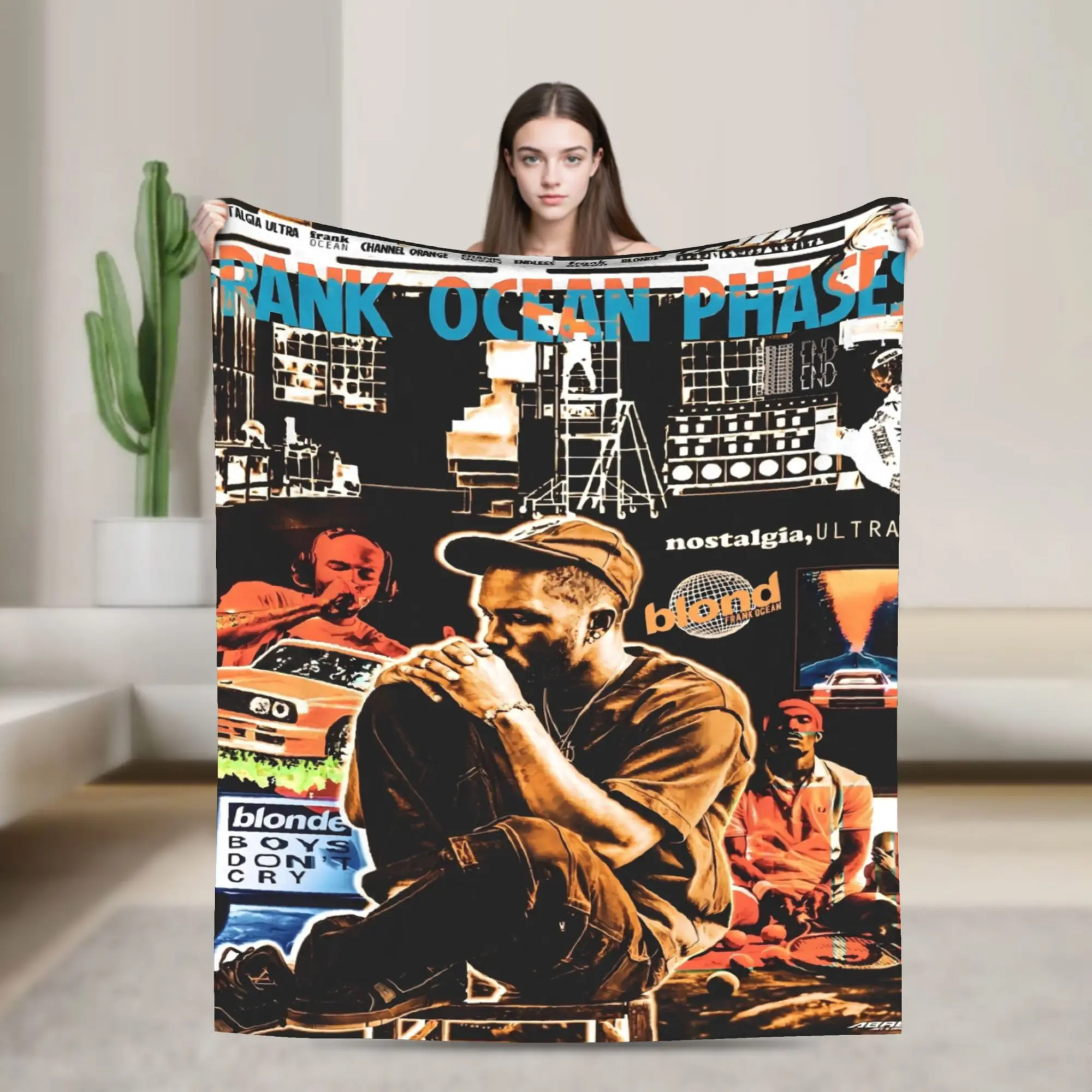 فرانك أوشن كول موسيقى المغني البطانيات نزهة الفانيلا رمي بطانية لغرفة النوم تصميم ناعم جودة المفرش هدية عيد ميلاد #1