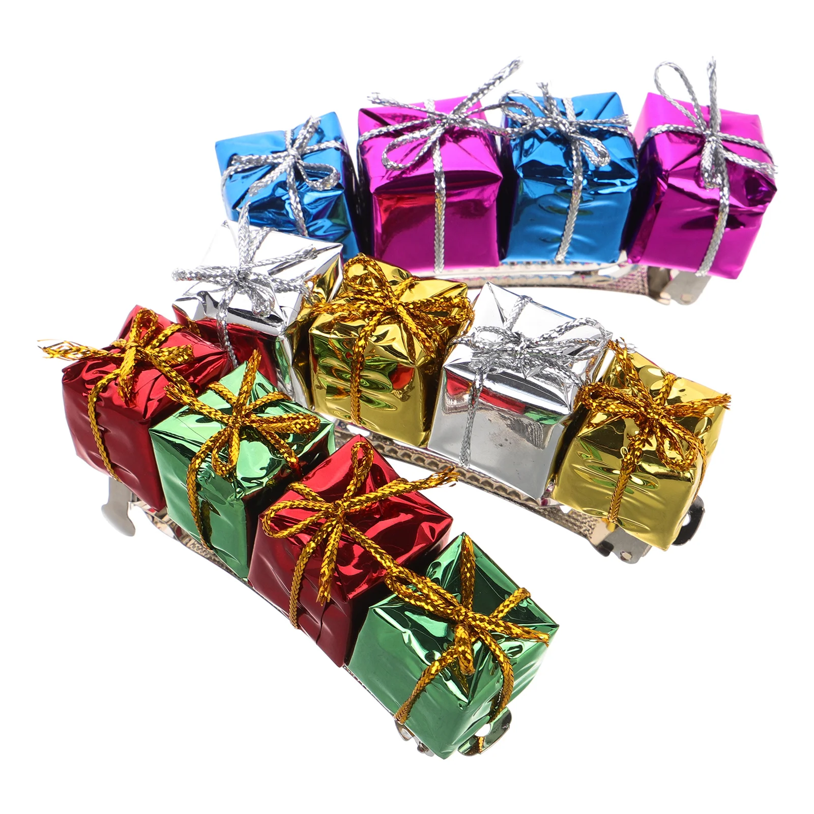 

3pcs Christmas Hair Clips Cartoon Alloy Ponytail Clips for Girls Holiday Party Hair Accessories Festive Bow Christmas