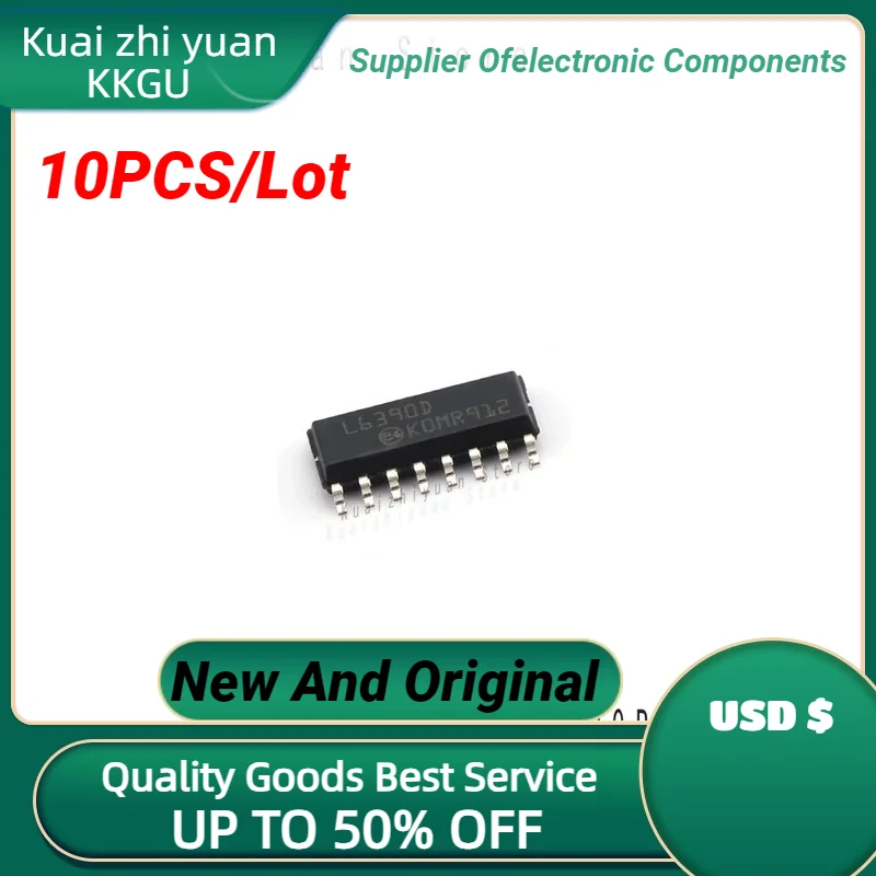 10PCS/Lot New And Original Chip L6390D L6390 Patch SOP16 Bridge Drive External Switch Chip Package SOP-16 Quality Goods