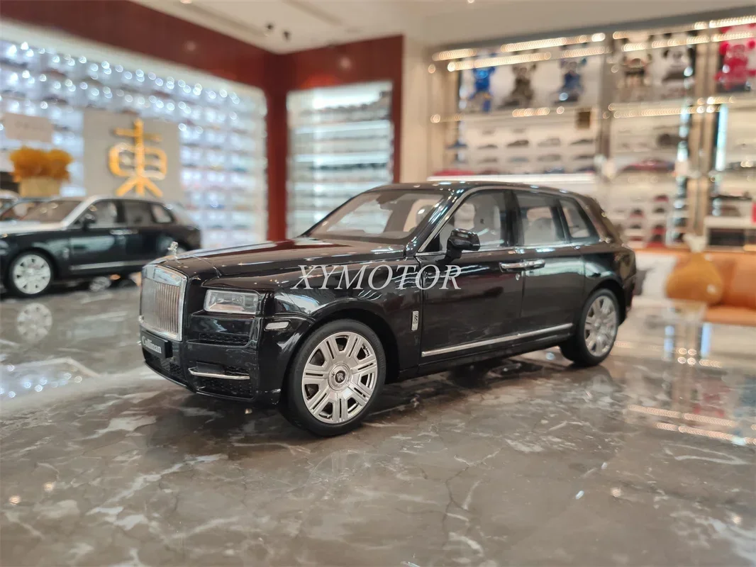 1/18 For Rolls Royce RR Cullinan Alloy Diecast Model Car Boys Girls Gifts Collection Display Ornaments Black/Black silver/Green