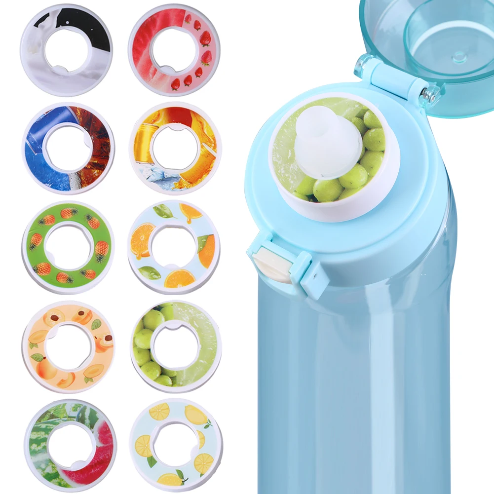 10 pièces dosettes de saveur pastèque pêche citron variété saveur Pack bouteille d'eau dosettes de saveur dosettes de parfum de fruits pour bouteilles d'eau