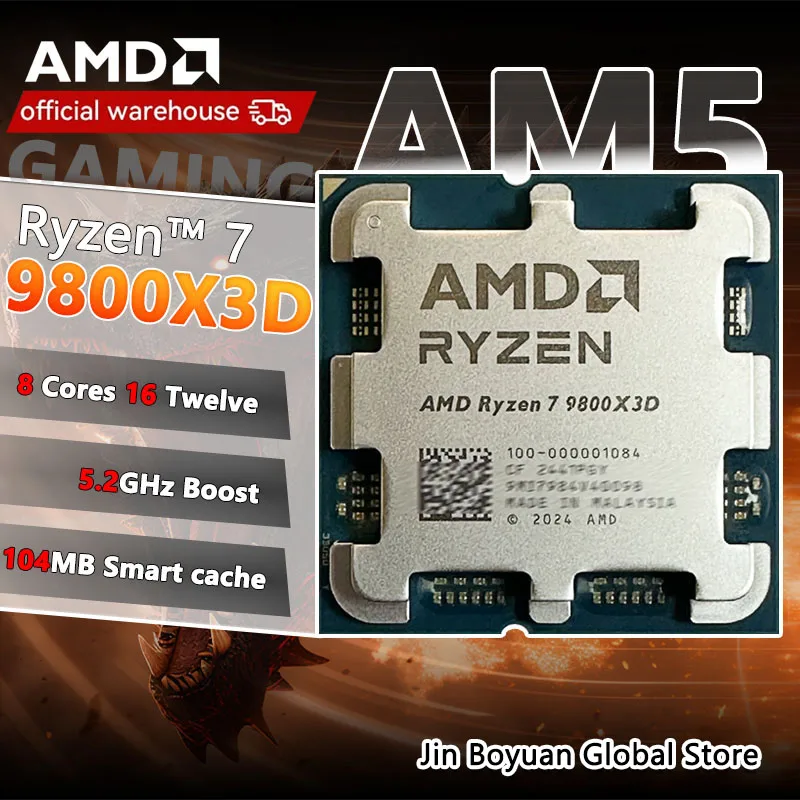 AMD R7 9800X3D Ryzen 7 9800X3D New Box without fan