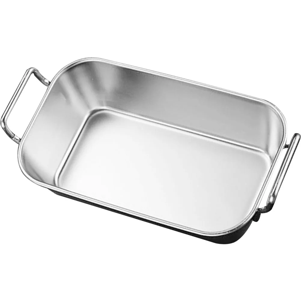 

Stainless Steel Food Candy Dish Dried Fruit Plate Snack Storage Organizer Serving Tray With Handles Household Kitchen Coffee