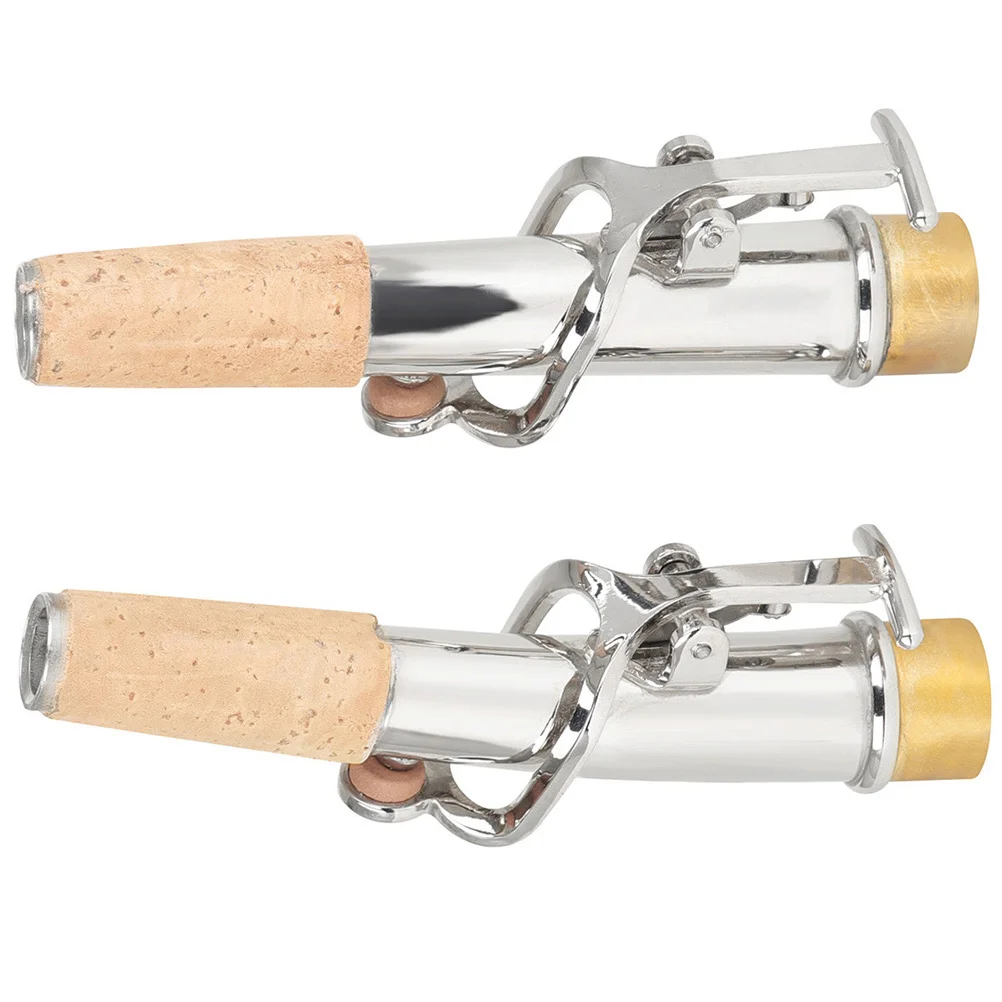 

2pcs Soprano Saxophone Mouthpiece Kit Copper Metal Ligature Smooth Design For Intonation Improvement Saxophone Replacement Parts