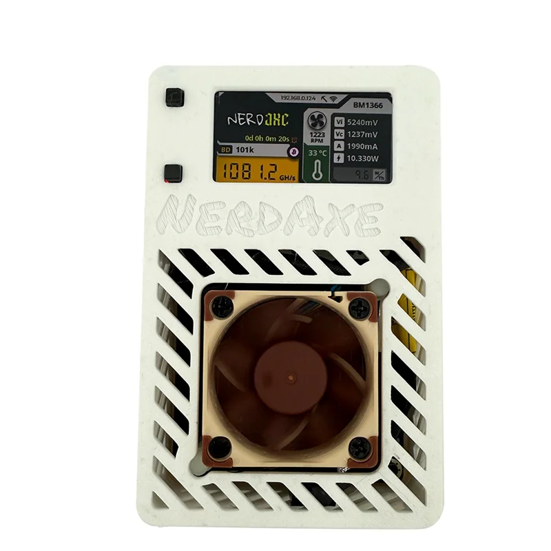 

Ingenious-Nerdaxe Miner Nerdminer Solo Lottery Miner 500Gh/S BM1366 ASIC Chip Bitaxe BTC Miner Super Silent Fan