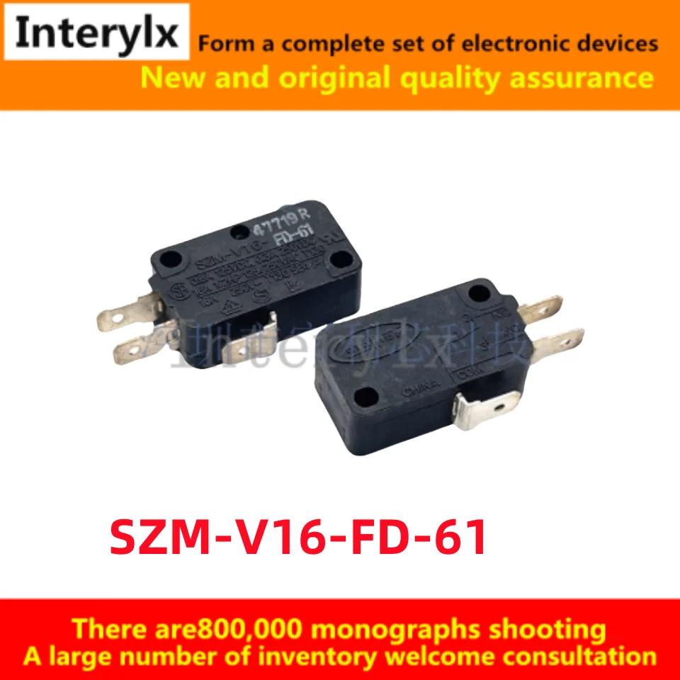 1-5Pcs/Lot SZM-V16-FD-61 SZMV16FD61 STARION Silver Contact 3-pin 16A250V micro switch