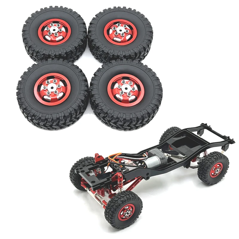 R/C Car Accessories Metal Upgrade Wheels & Tires for Mang Niu 1/12 MN82 LC79 MN78 Naughty Dragon Tuning Accessories