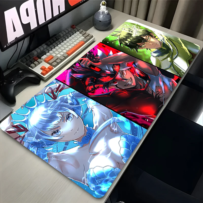 Large Mouse Pad Desktop Game Rubber Mousepad Office Computer Gaming Accessories B-Black Clover Deskmat Gift for Boys