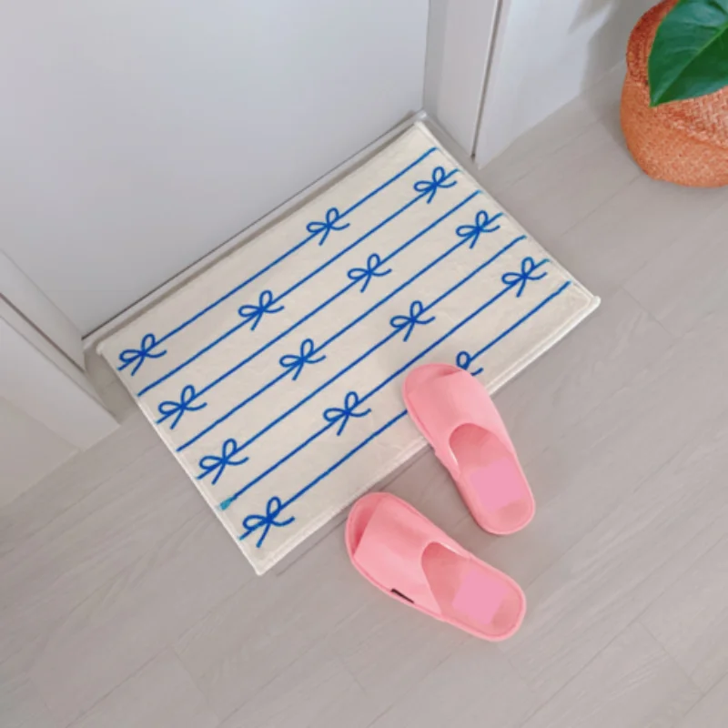 VIKAMA Korean-Style Minimalist Cute Carpet Home Entrance Door Mat Small Carpet For The Entrance Hall Bathroom Door Carpet