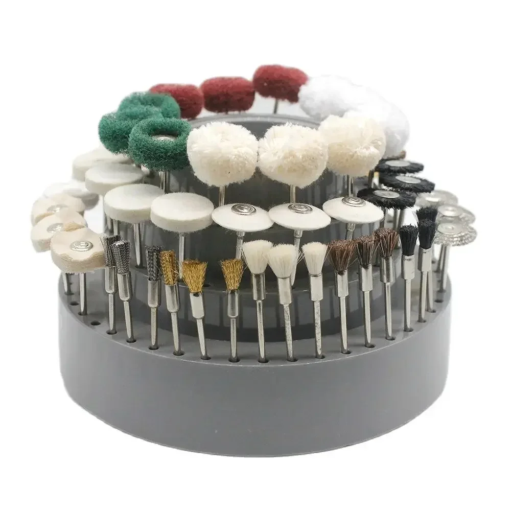 

360 Degree Rotating 116 Holes Tool Organizer for Drill Bits Polishing Wheels Grinding Heads Compact Storage Box Holder