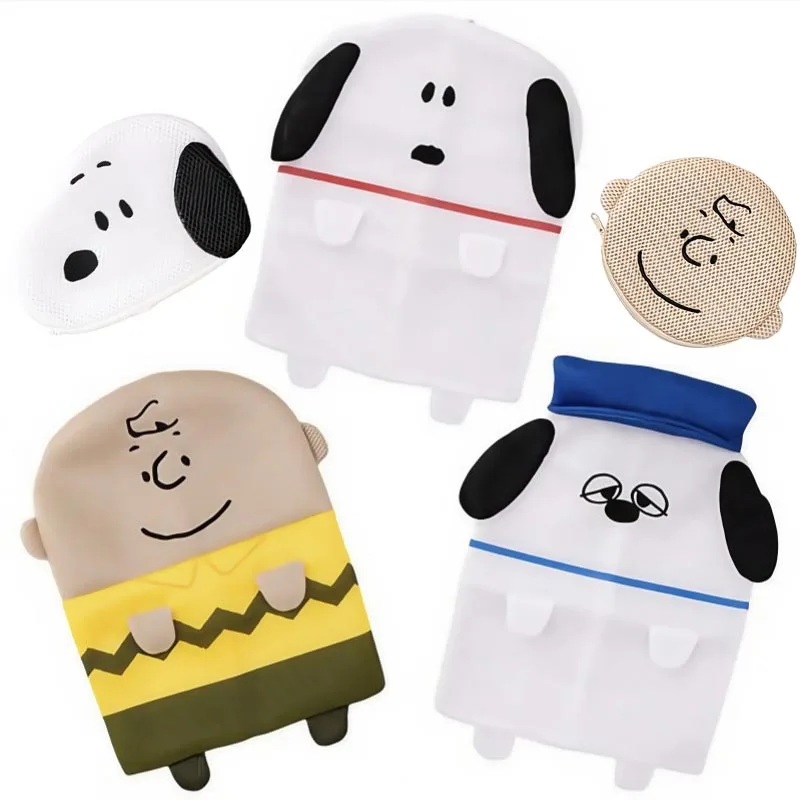 

2PCS Snoopy Honeycomb Mesh Laundry Bags for Delicates Anime Net Fabric Durable Reusable Delicate Wash Bag Travel Storage Bag