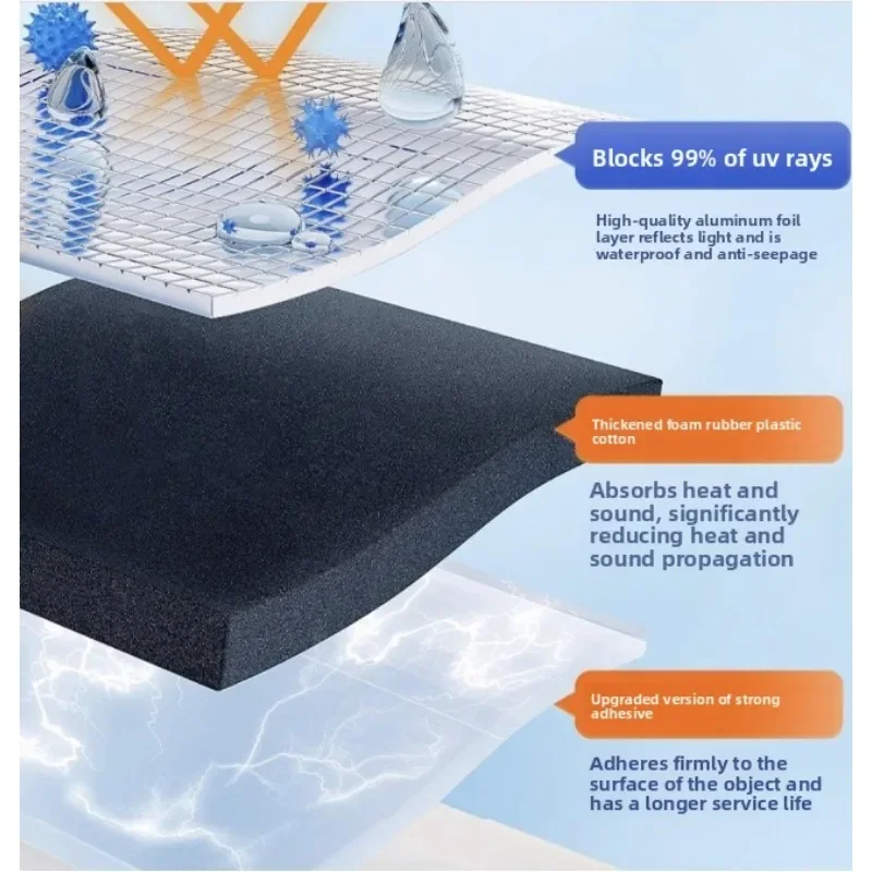 شريط عازل للأنابيب ذاتي اللصق بطول 10 أمتار، لف مركب من رغوة الألومنيوم لحماية أنابيب المياه، حل موفر للطاقة #2