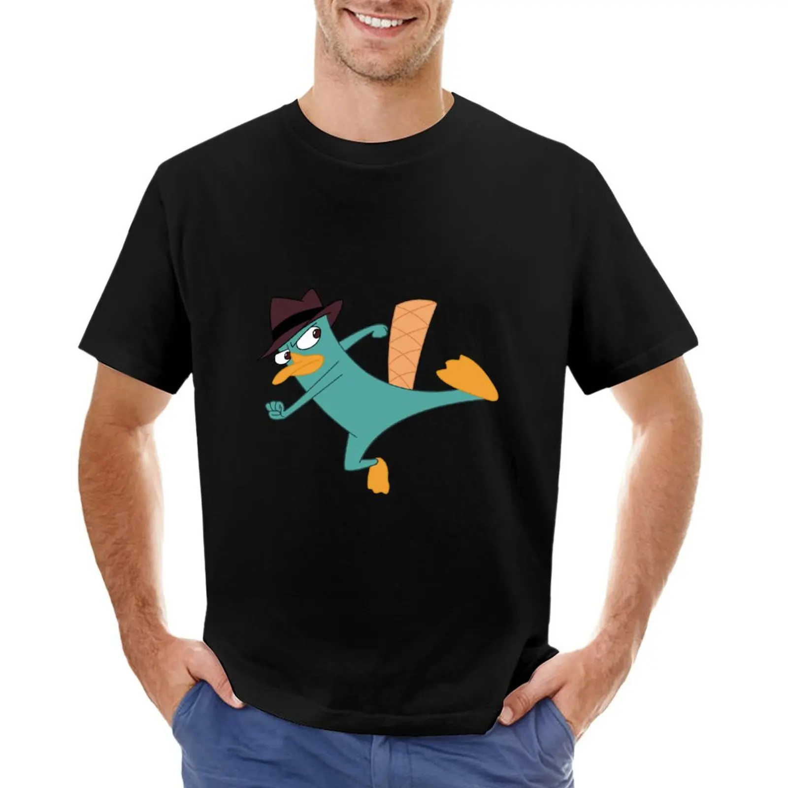 Perry the Platypus T-Shirt tops boys animal print Men's t shirts