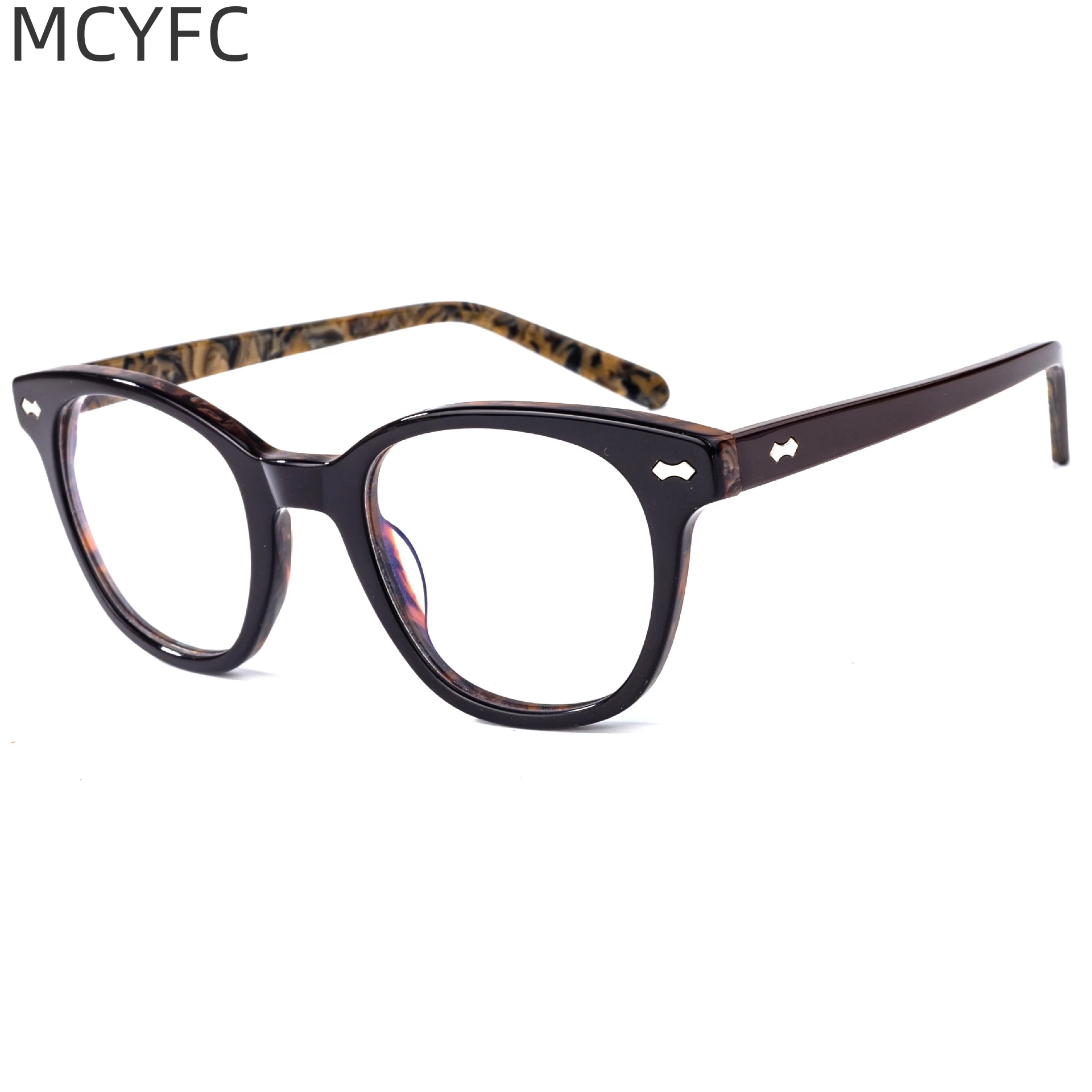 

MCYFC Classic Style Glasses Frame for Men Hand Made Acetate Material Vintage Eyeglasses Frame for Women High Quality Eyewear