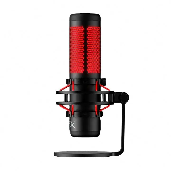 USB Multi-Pattern Electret Condenser Gaming Microphone with Anti-Vibration Shock Mount