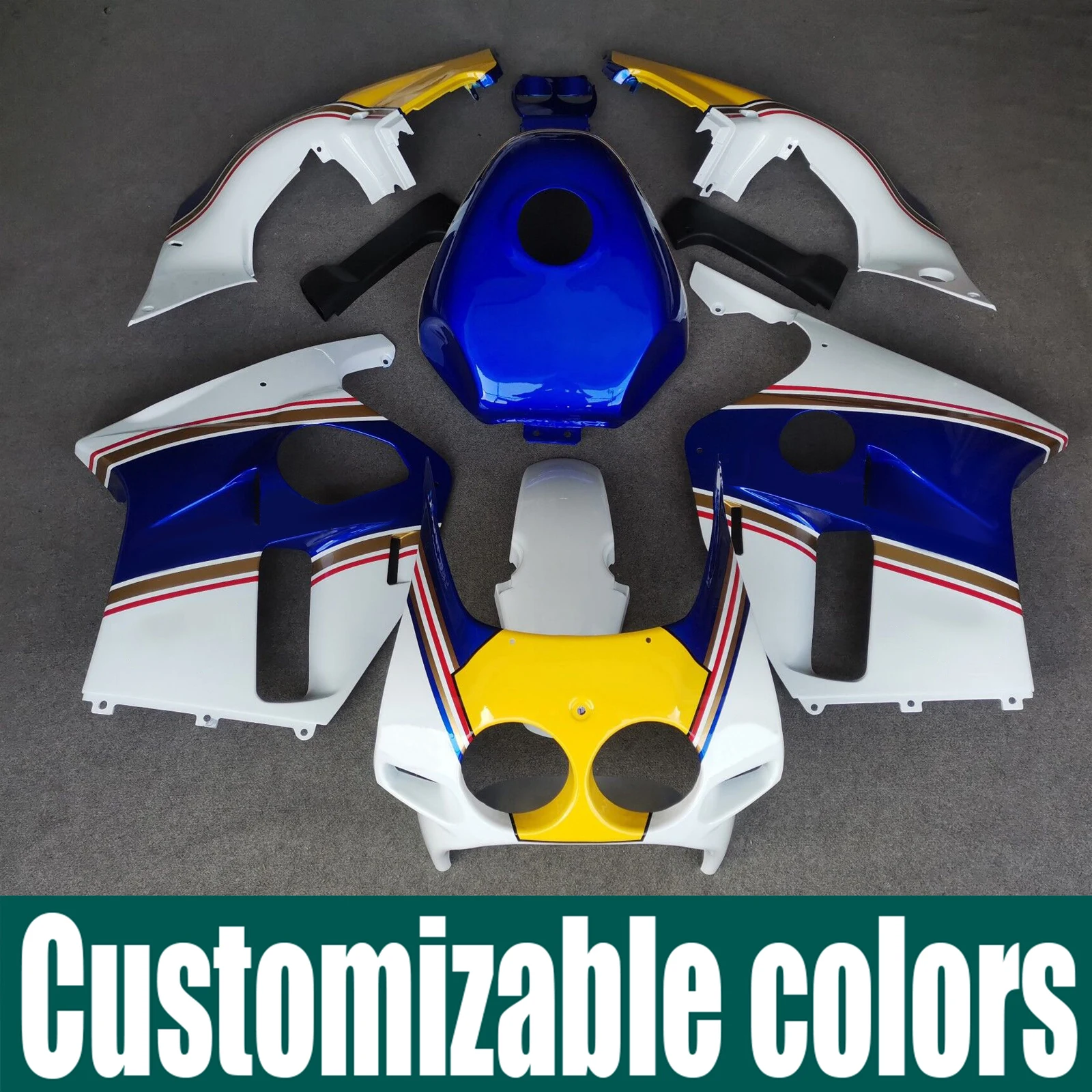 

Fit for Honda CBR250RR MC19 1987 1988 1989 ABS Motorcycle Fairing Set Bodywork Panel Kit CBR 250 RR MC 19